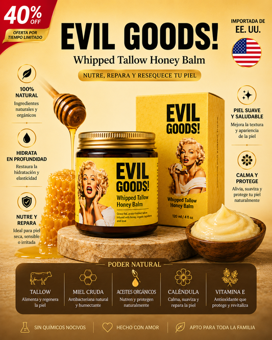 EVIL GOODS!® Bálsamo con sebo de res y miel